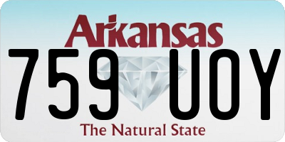 AR license plate 759UOY