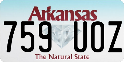 AR license plate 759UOZ