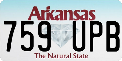 AR license plate 759UPB