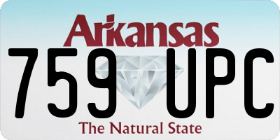 AR license plate 759UPC