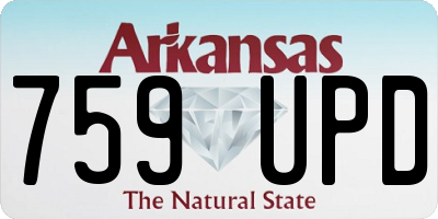 AR license plate 759UPD