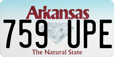 AR license plate 759UPE