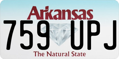 AR license plate 759UPJ