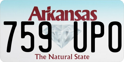 AR license plate 759UPO