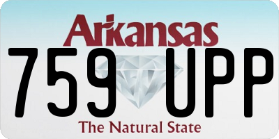 AR license plate 759UPP