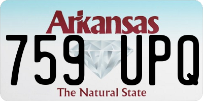 AR license plate 759UPQ