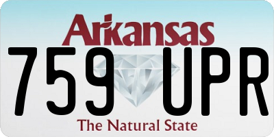 AR license plate 759UPR