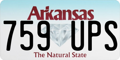 AR license plate 759UPS