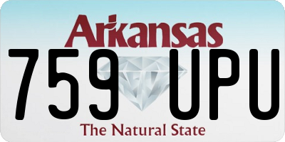 AR license plate 759UPU
