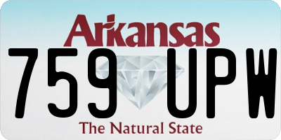AR license plate 759UPW