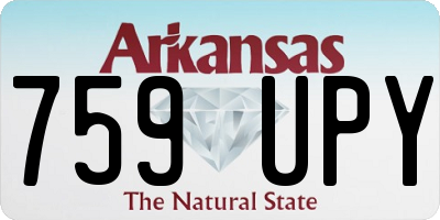 AR license plate 759UPY