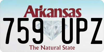 AR license plate 759UPZ