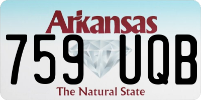 AR license plate 759UQB