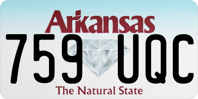 AR license plate 759UQC