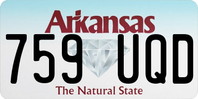 AR license plate 759UQD