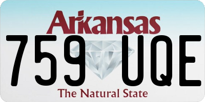 AR license plate 759UQE