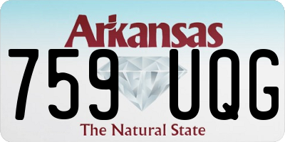 AR license plate 759UQG