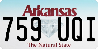 AR license plate 759UQI