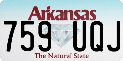 AR license plate 759UQJ