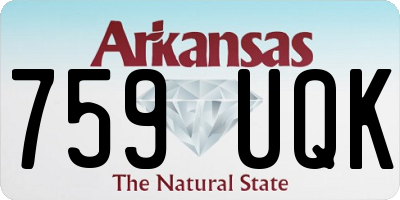 AR license plate 759UQK