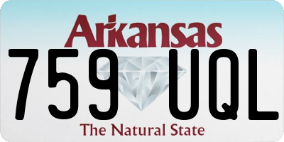 AR license plate 759UQL