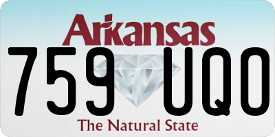AR license plate 759UQO