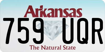 AR license plate 759UQR