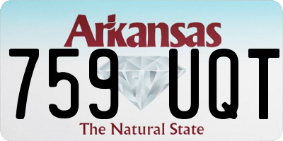 AR license plate 759UQT