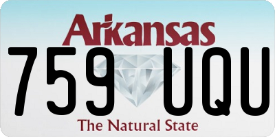 AR license plate 759UQU