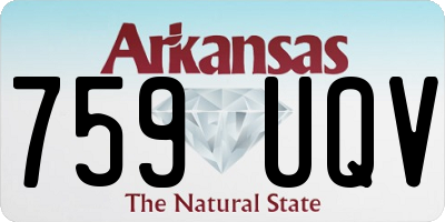 AR license plate 759UQV