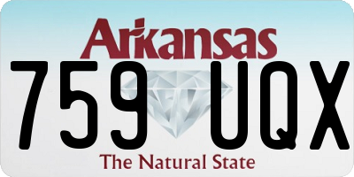 AR license plate 759UQX