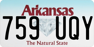 AR license plate 759UQY