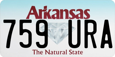 AR license plate 759URA