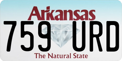 AR license plate 759URD