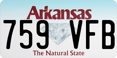 AR license plate 759VFB