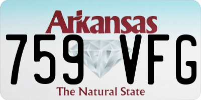 AR license plate 759VFG