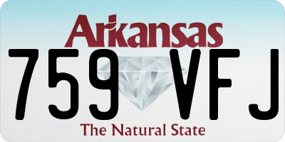 AR license plate 759VFJ