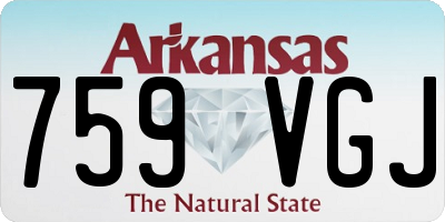 AR license plate 759VGJ