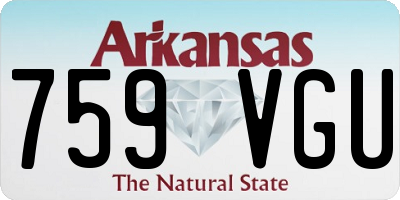AR license plate 759VGU