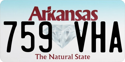 AR license plate 759VHA