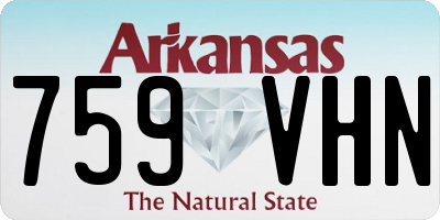 AR license plate 759VHN