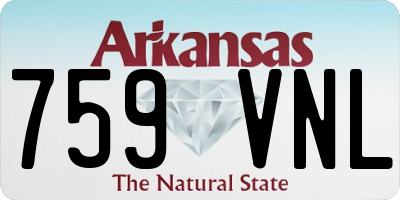 AR license plate 759VNL
