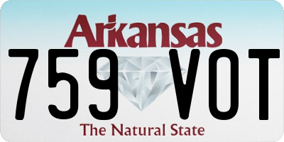 AR license plate 759VOT