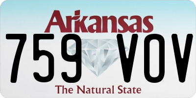 AR license plate 759VOV