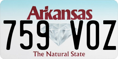 AR license plate 759VOZ