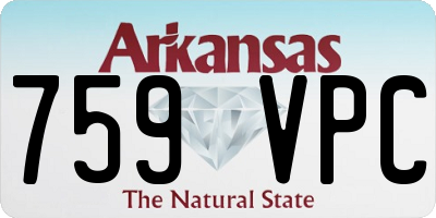 AR license plate 759VPC