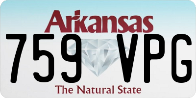 AR license plate 759VPG
