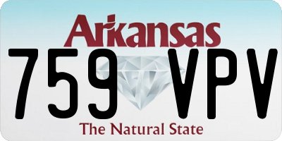 AR license plate 759VPV