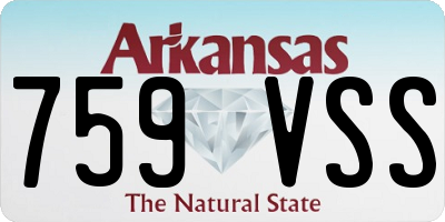 AR license plate 759VSS