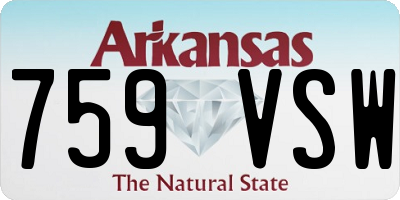 AR license plate 759VSW